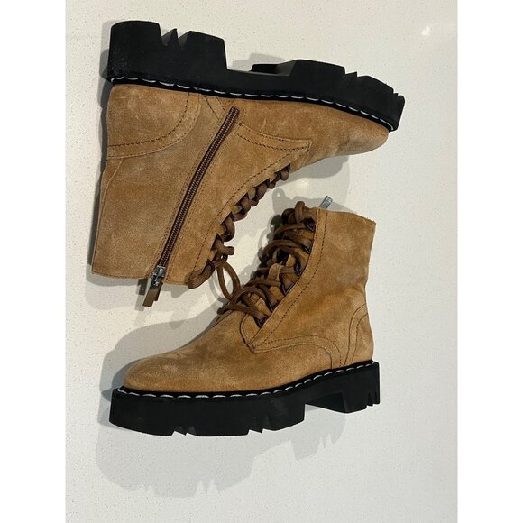 Aquatalia Harlyn Whiskey Suede Lace-Up Boot s size 5.5 - Picture 10 of 10